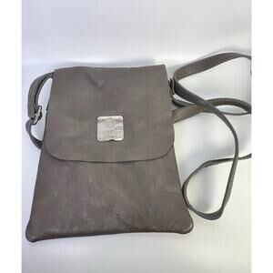 I Medici Genuine Leather Gray Crossbody Bag Made in Italy Tote Purse